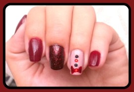 bowtie nails red